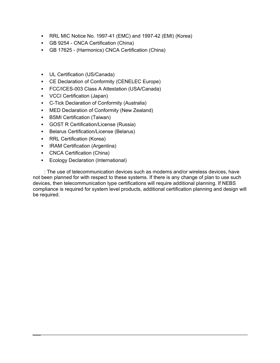 5 certifications / registrations / declarations | Intel SR6850HW4 User Manual | Page 112 / 119