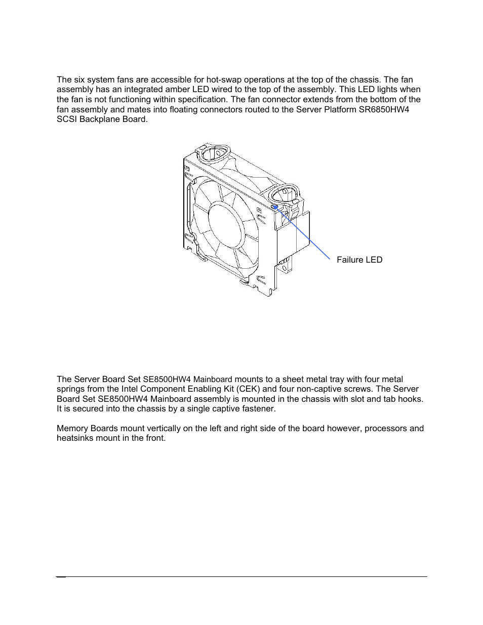 3 fan subsystem, 4 mainboard assembly | Intel SR6850HW4 User Manual | Page 38 / 119