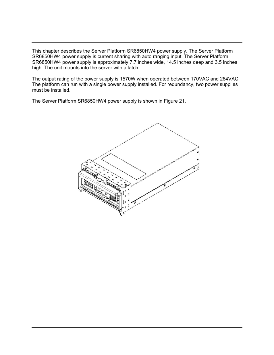 Power supply | Intel SR6850HW4 User Manual | Page 63 / 119
