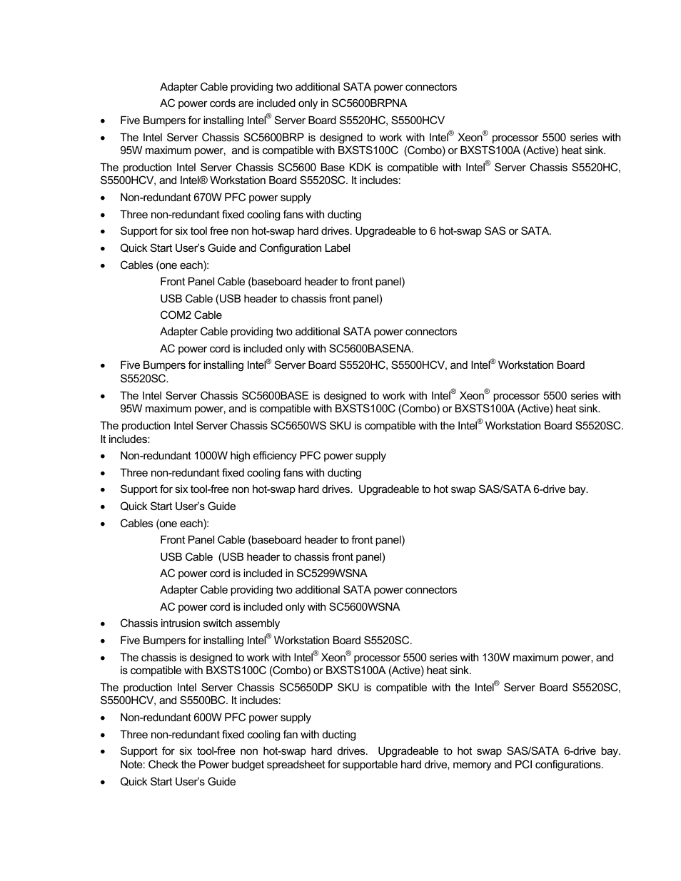 Intel S5520SC User Manual | Page 5 / 24