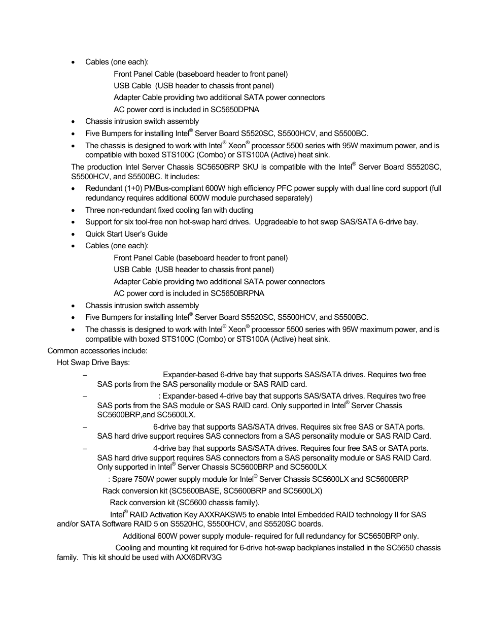 Intel S5520SC User Manual | Page 6 / 24