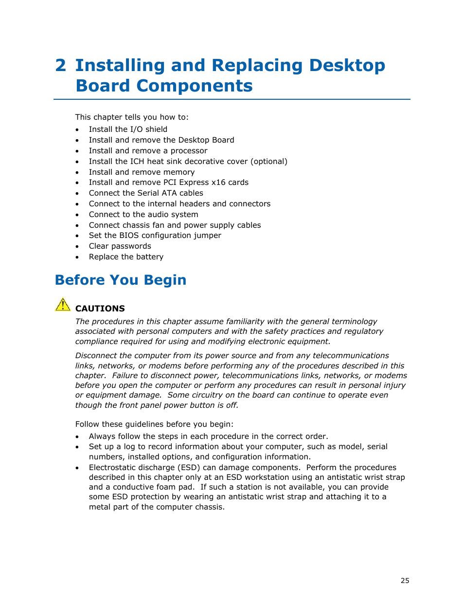 Before you begin | Intel DP45SG User Manual | Page 25 / 86