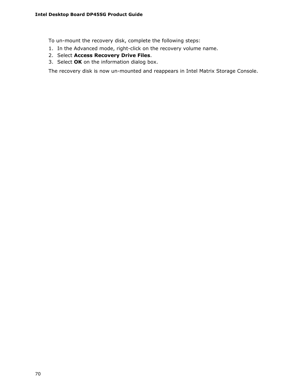 Intel DP45SG User Manual | Page 70 / 86