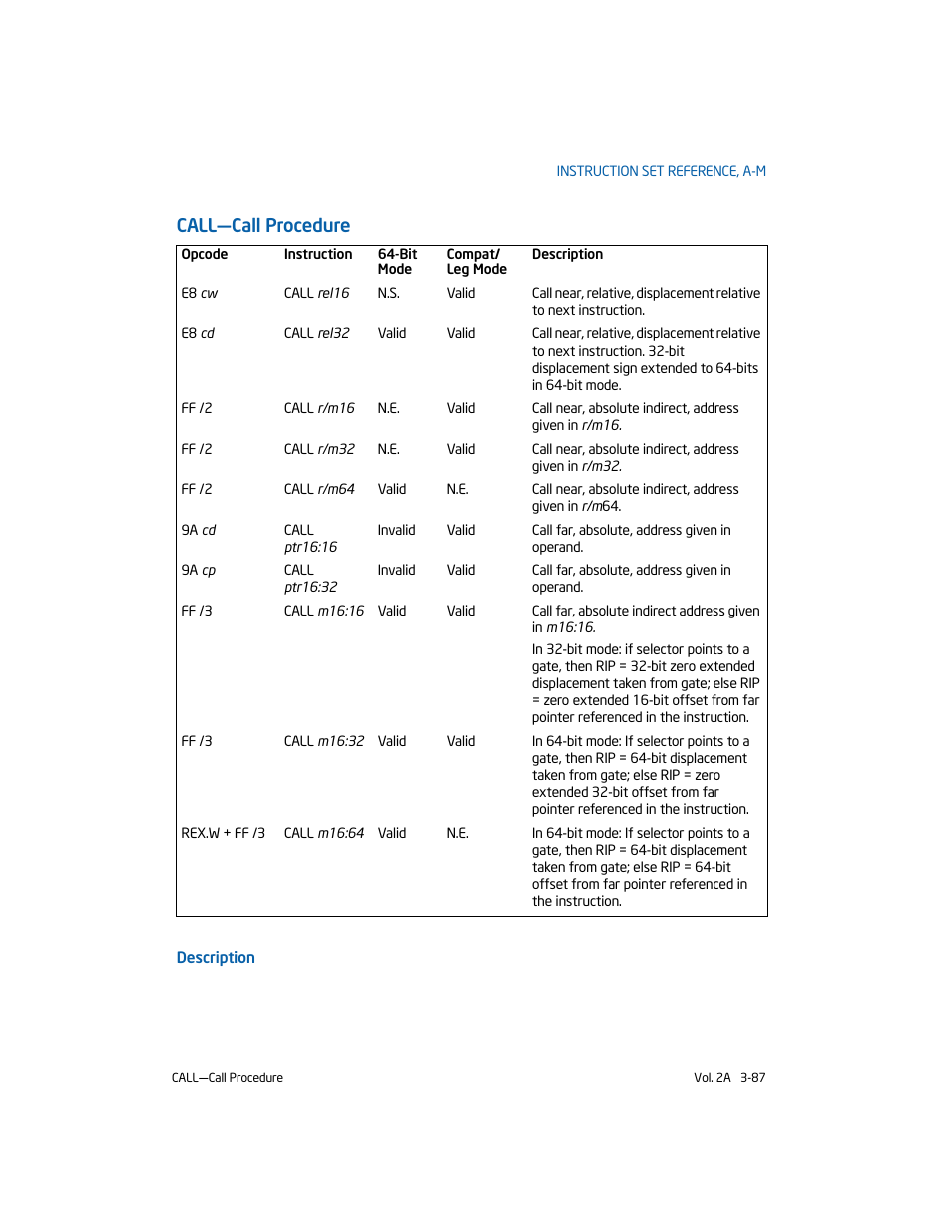 Call-call procedure, Call—call procedure | Intel 253666-024US User Manual | Page 133 / 760