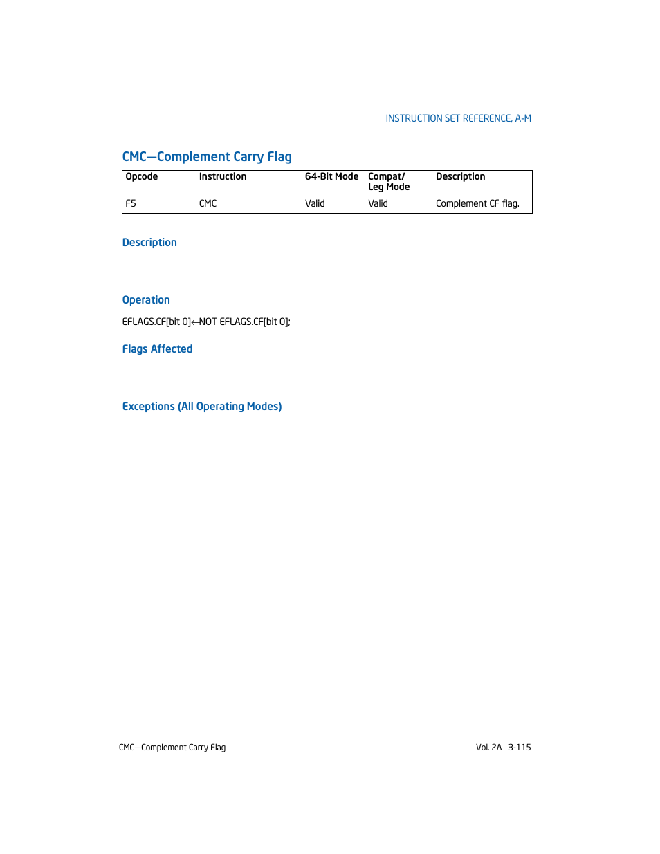 Cmc-complement carry flag, Cmc—complement carry flag | Intel 253666-024US User Manual | Page 161 / 760