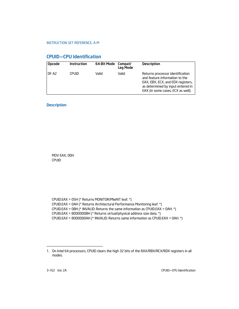 Cpuid-cpu identification, Cpuid—cpu identification | Intel 253666-024US User Manual | Page 208 / 760