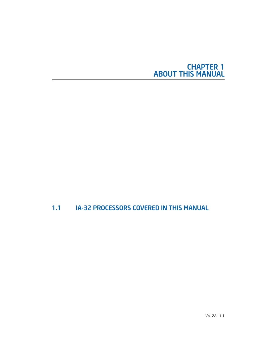 Chapter 1 about this manual, 1 ia-32 processors covered in this manual | Intel 253666-024US User Manual | Page 21 / 760