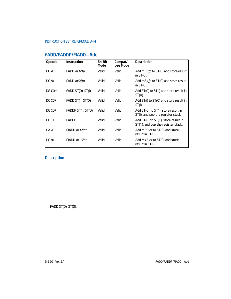 Fadd/faddp/fiadd-add, Fadd/faddp/fiadd—add | Intel 253666-024US User Manual | Page 336 / 760