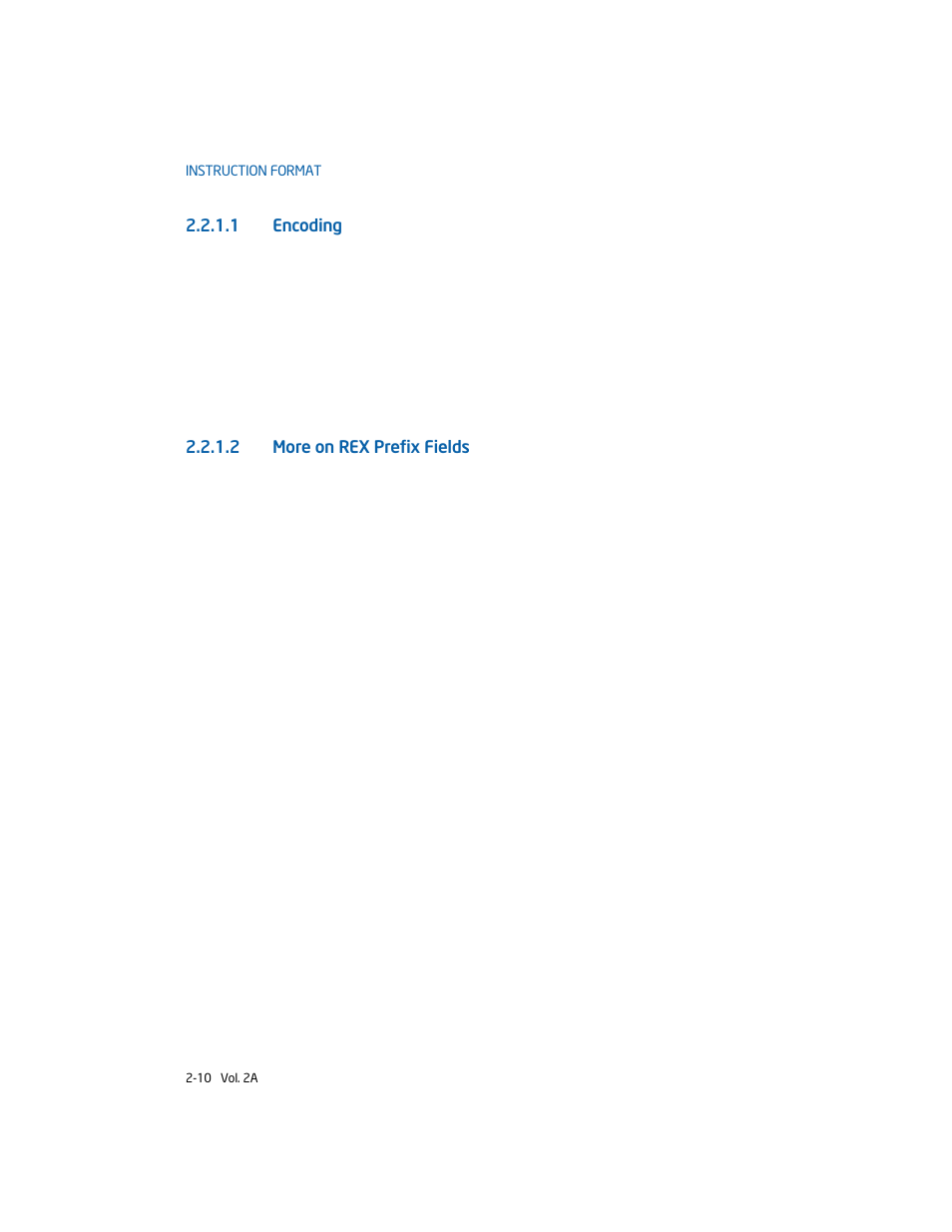 1 encoding, 2 more on rex prefix fields | Intel 253666-024US User Manual | Page 40 / 760