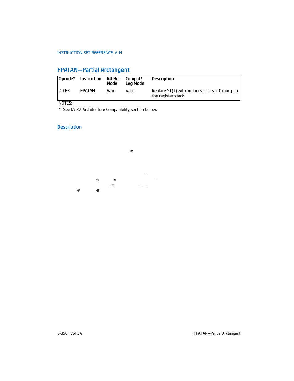 Fpatan-partial arctangent, Fpatan—partial arctangent | Intel 253666-024US User Manual | Page 402 / 760