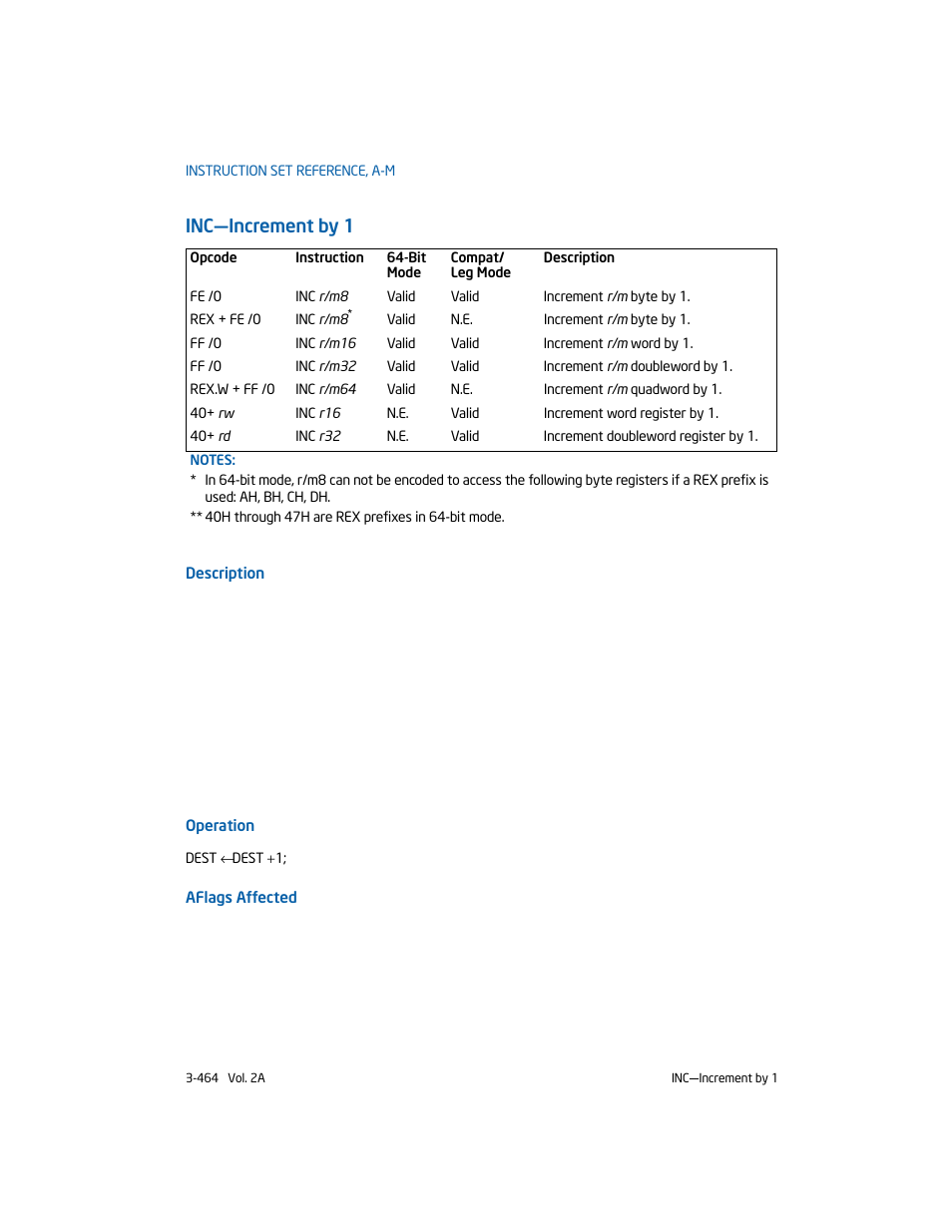 Inc-increment by 1, Inc—increment by 1 | Intel 253666-024US User Manual | Page 510 / 760