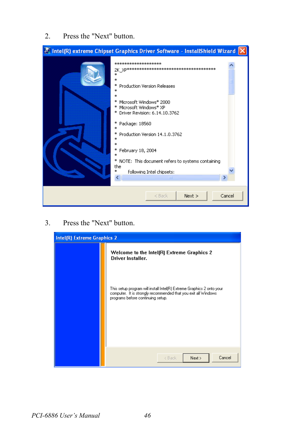Intel CELERON PCI-6886 User Manual | Page 56 / 102