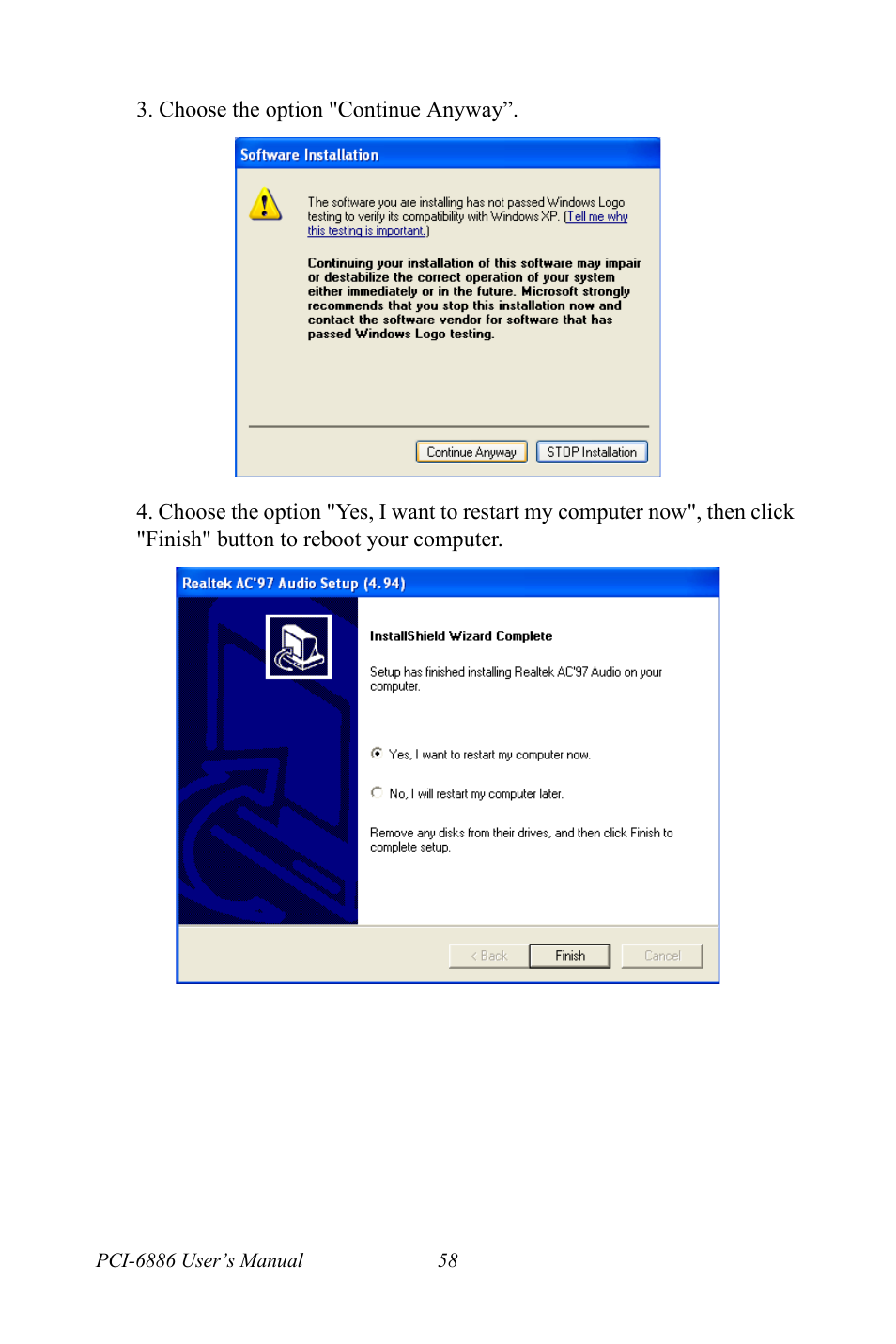 Intel CELERON PCI-6886 User Manual | Page 68 / 102