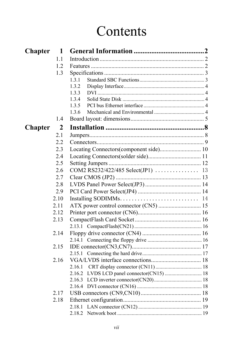Intel CELERON PCI-6886 User Manual | Page 7 / 102