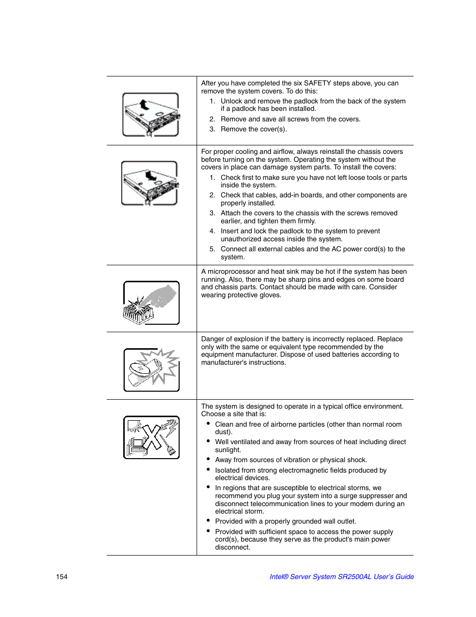 Remove and save all screws from the covers, Remove the cover(s) | Intel SERVER SYSTEM SR2500AL User Manual | Page 176 / 210