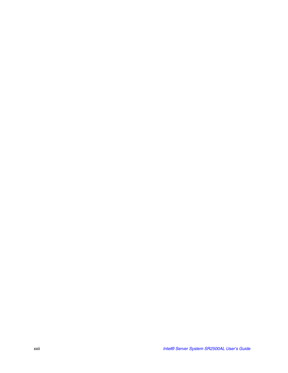Intel SERVER SYSTEM SR2500AL User Manual | Page 22 / 210