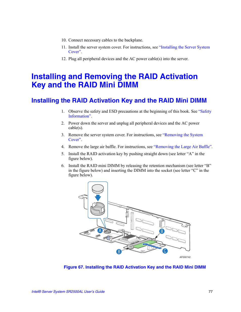 Connect necessary cables to the backplane | Intel SERVER SYSTEM SR2500AL User Manual | Page 99 / 210