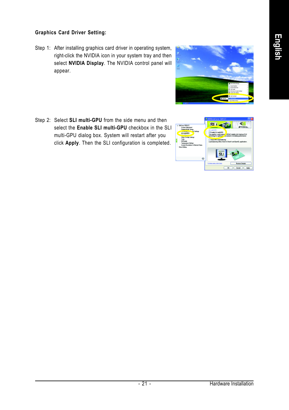 English | Intel GA-N680SLI-DQ6 User Manual | Page 21 / 112