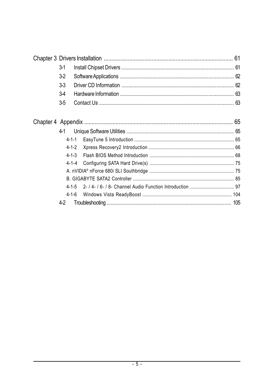 Intel GA-N680SLI-DQ6 User Manual | Page 5 / 112