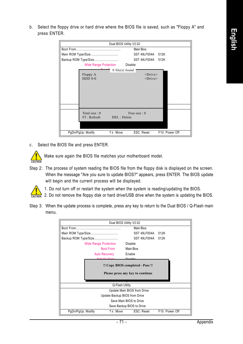 English, Appendix - 71 | Intel GA-N680SLI-DQ6 User Manual | Page 71 / 112