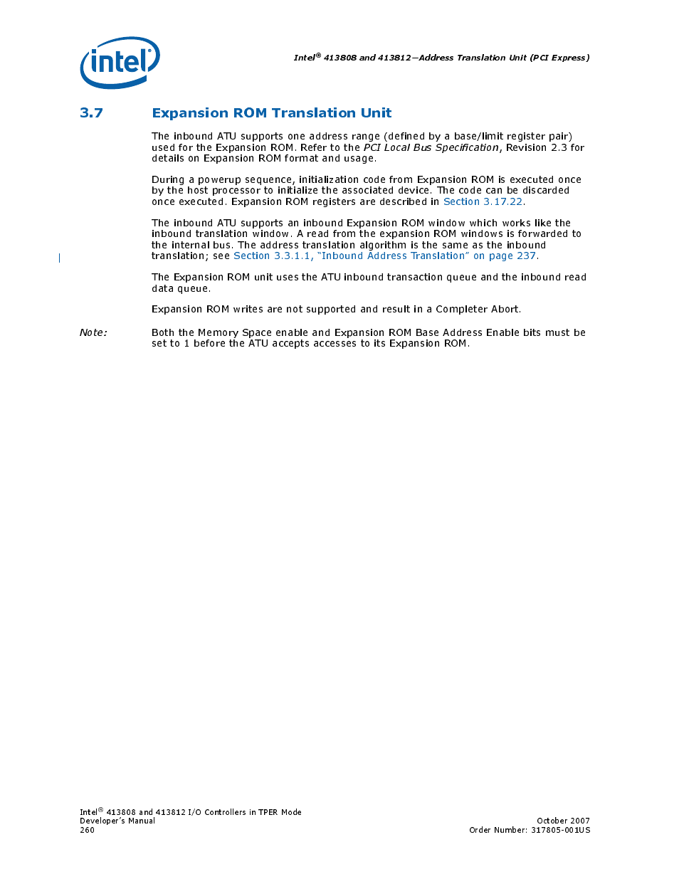 7 expansion rom translation unit | Intel CONTROLLERS 413808 User Manual | Page 260 / 824