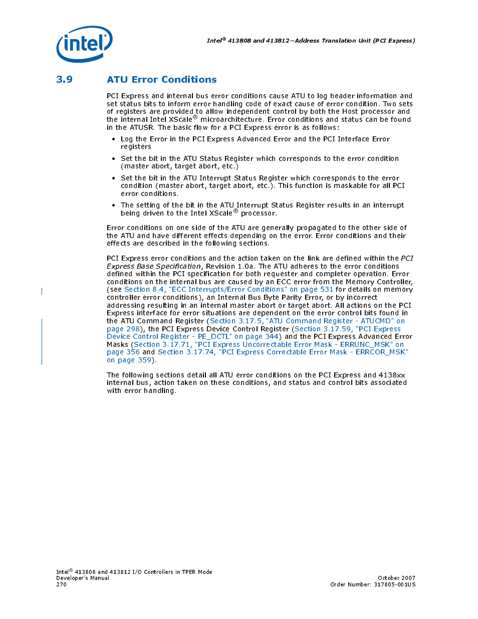 9 atu error conditions | Intel CONTROLLERS 413808 User Manual | Page 270 / 824