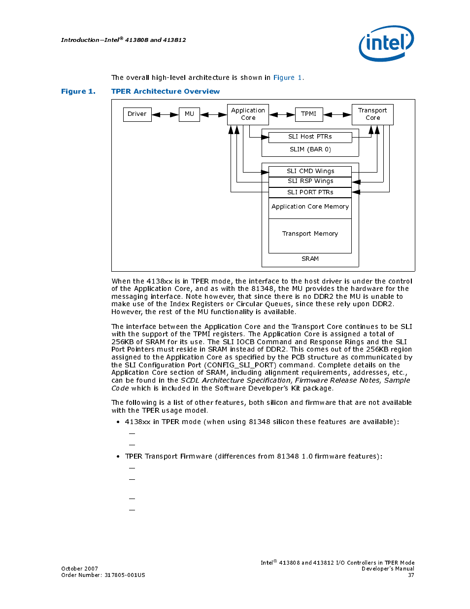 Figure 1. tper architecture overview, 1 tper architecture overview, Figure 1 | Intel CONTROLLERS 413808 User Manual | Page 37 / 824