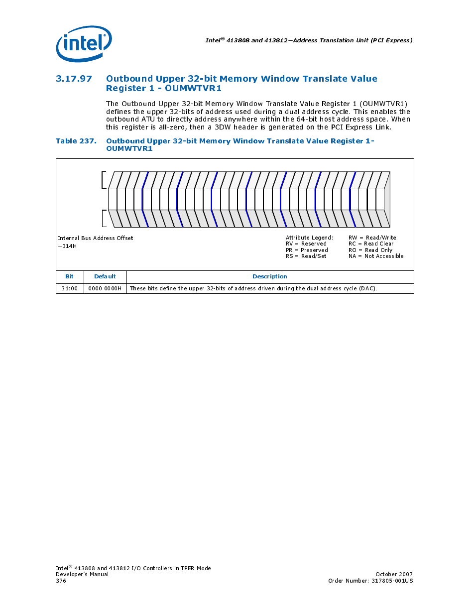 Intel, Bit default description | Intel CONTROLLERS 413808 User Manual | Page 376 / 824