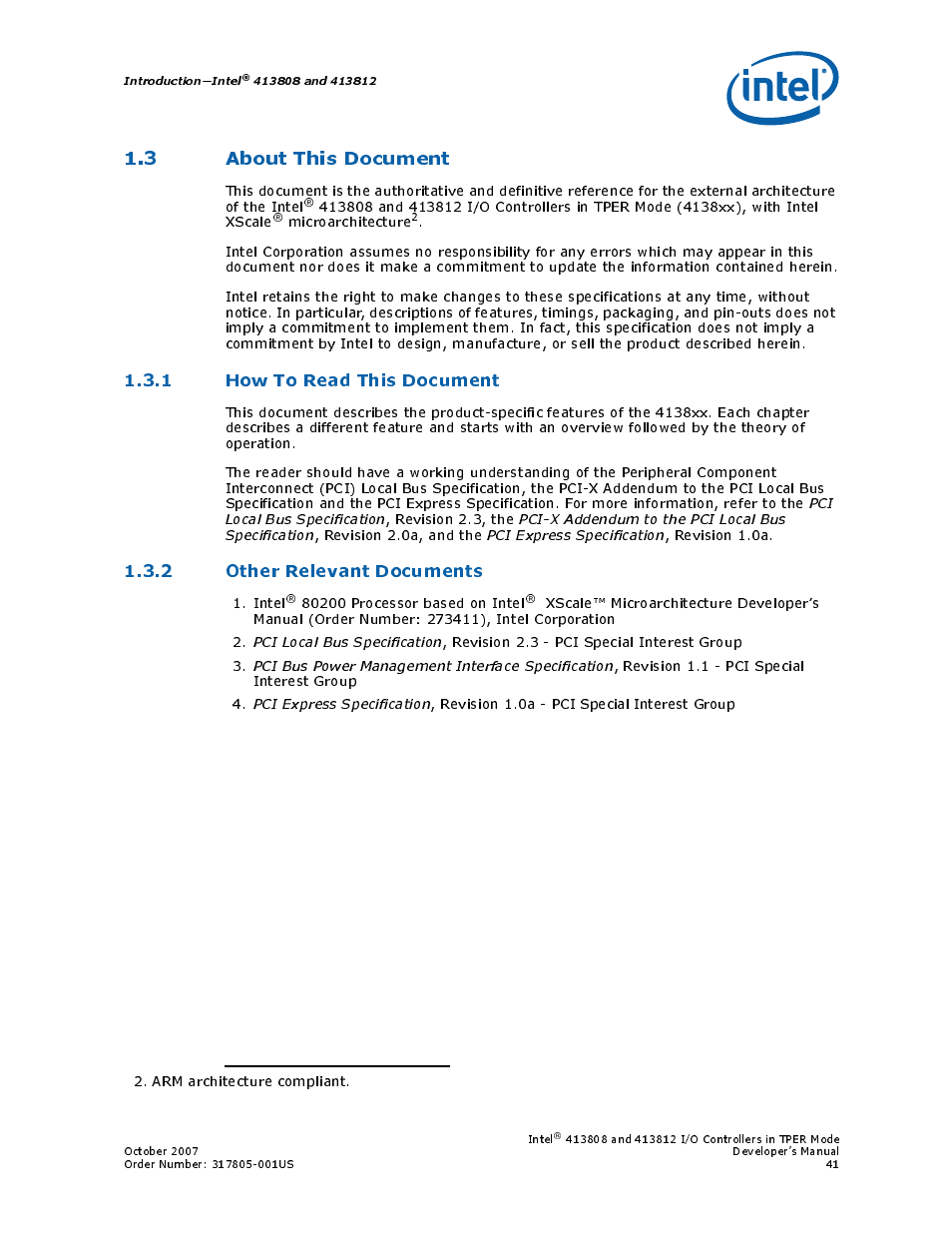 3 about this document, 1 how to read this document, 2 other relevant documents | Intel CONTROLLERS 413808 User Manual | Page 41 / 824