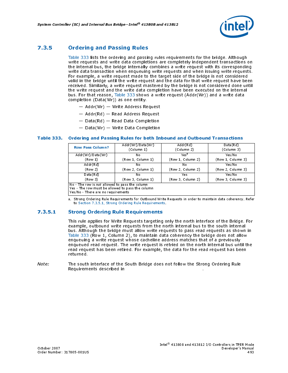 5 ordering and passing rules, 1 strong ordering rule requirements | Intel CONTROLLERS 413808 User Manual | Page 493 / 824