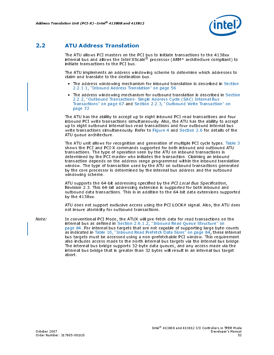 2 atu address translation | Intel CONTROLLERS 413808 User Manual | Page 53 / 824