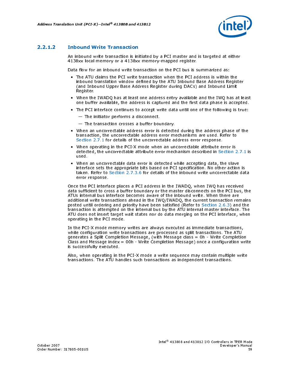 2 inbound write transaction | Intel CONTROLLERS 413808 User Manual | Page 59 / 824