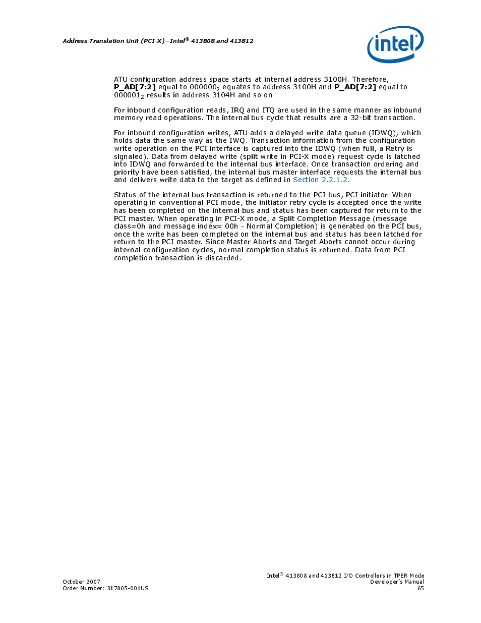P_ad[7:2 | Intel CONTROLLERS 413808 User Manual | Page 65 / 824