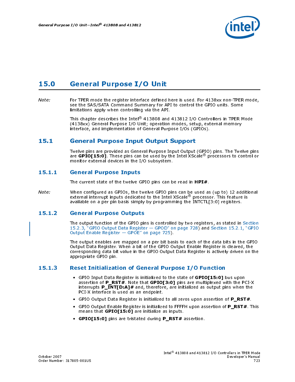 0 general purpose i/o unit, 1 general purpose input output support, 1 general purpose inputs | 2 general purpose outputs | Intel CONTROLLERS 413808 User Manual | Page 723 / 824