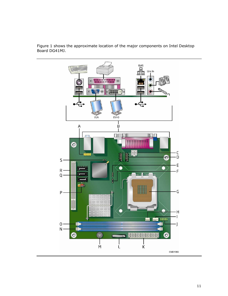 Desktop board components | Intel DG41MJ User Manual | Page 11 / 68