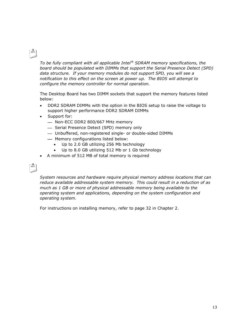 Main memory | Intel DG41MJ User Manual | Page 13 / 68