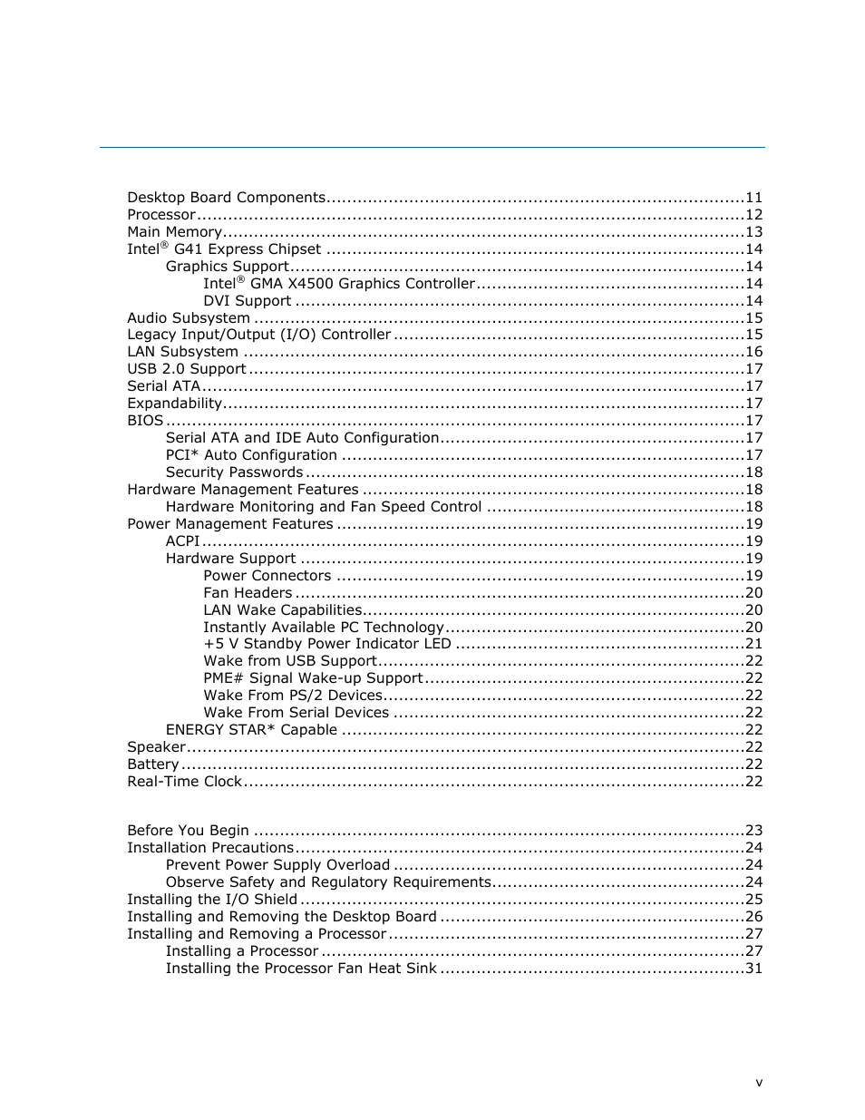 Intel DG41MJ User Manual | Page 5 / 68