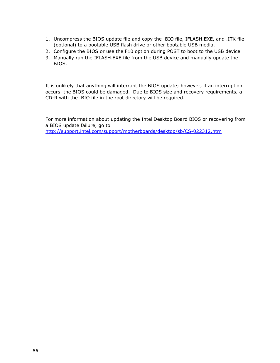 Recovering the bios, Related links | Intel DG41MJ User Manual | Page 56 / 68