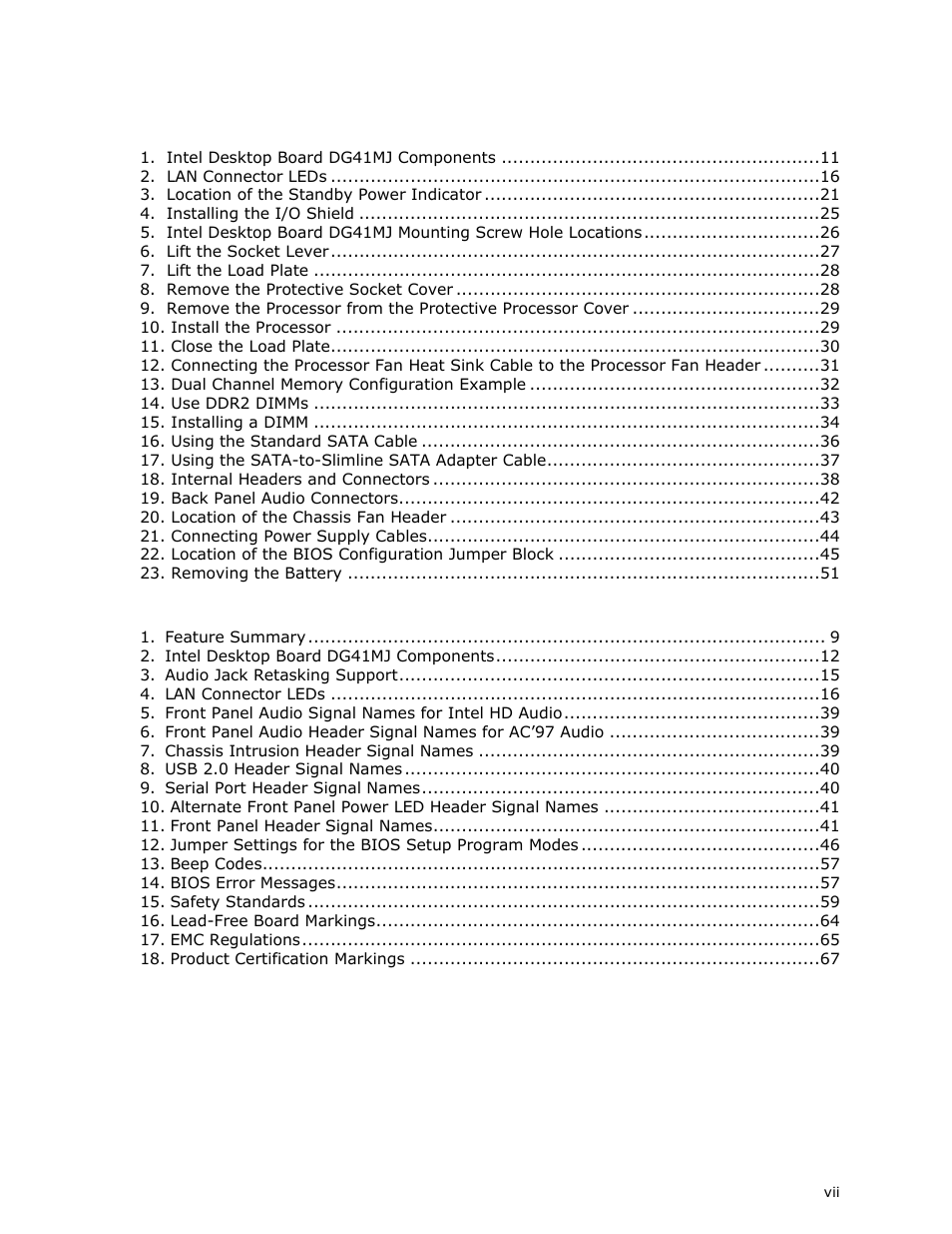 Intel DG41MJ User Manual | Page 7 / 68