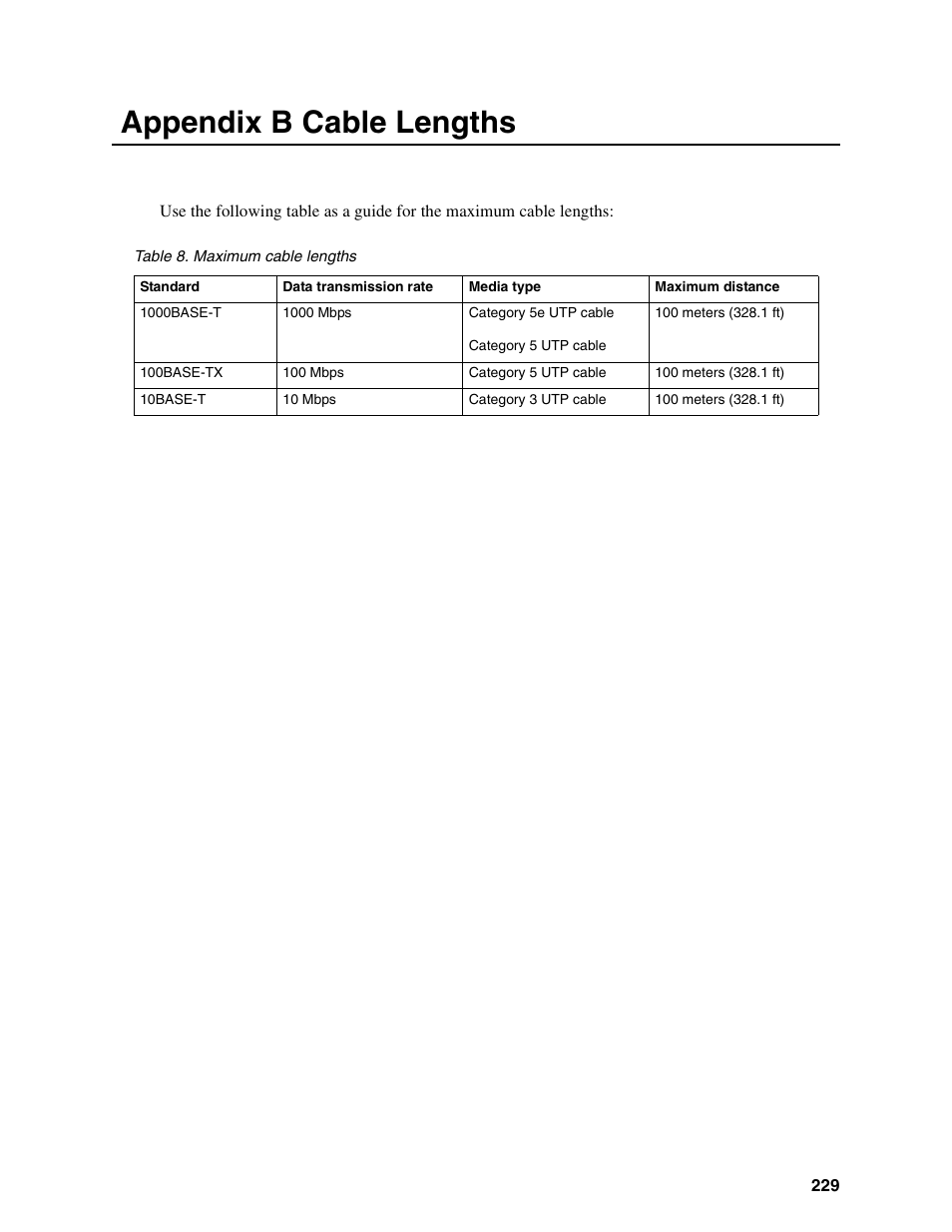 Appendix b cable lengths | Intel IXM5414E User Manual | Page 239 / 294