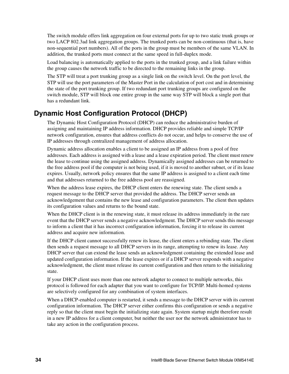 Dynamic host configuration protocol (dhcp) | Intel IXM5414E User Manual | Page 44 / 294