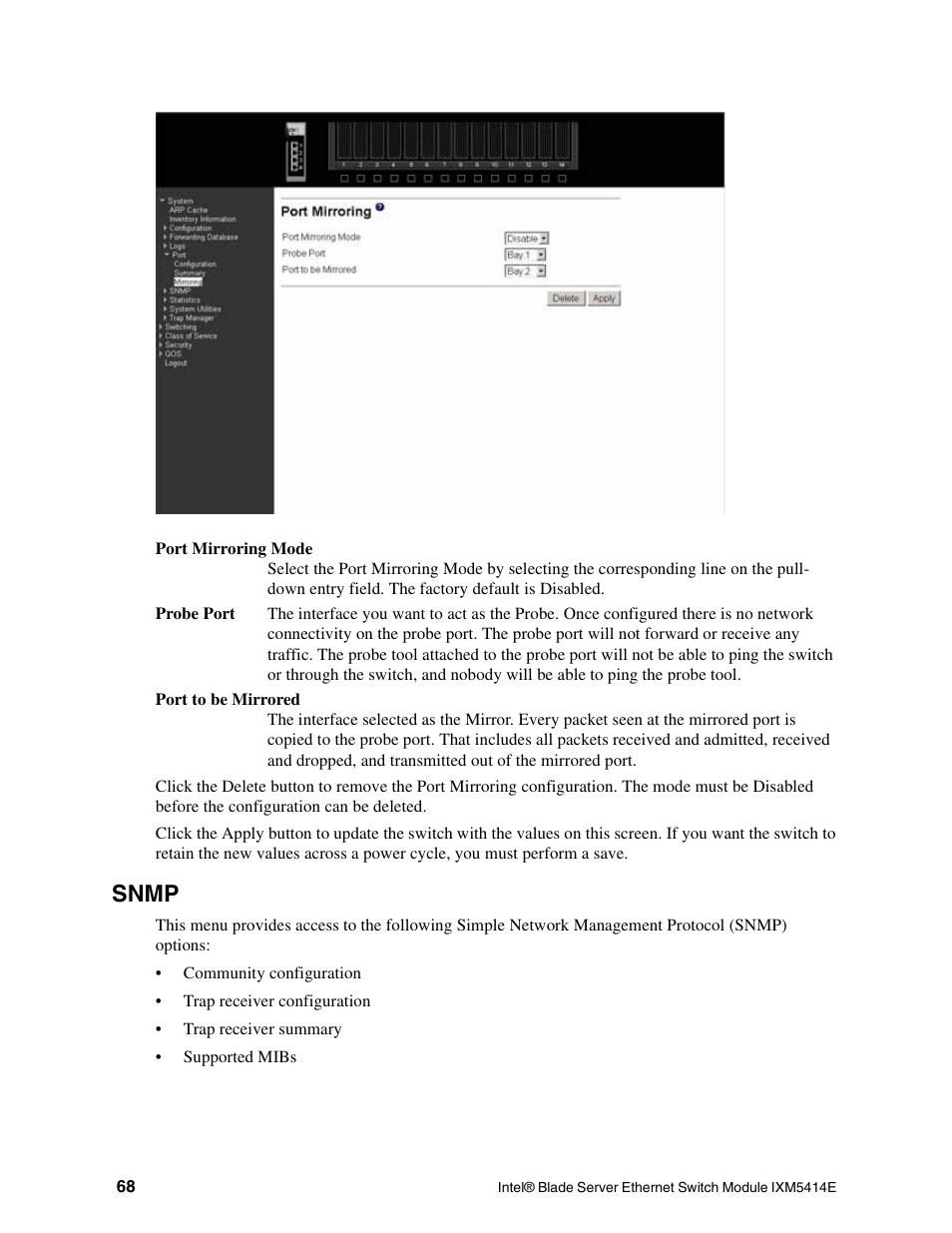 Snmp | Intel IXM5414E User Manual | Page 78 / 294