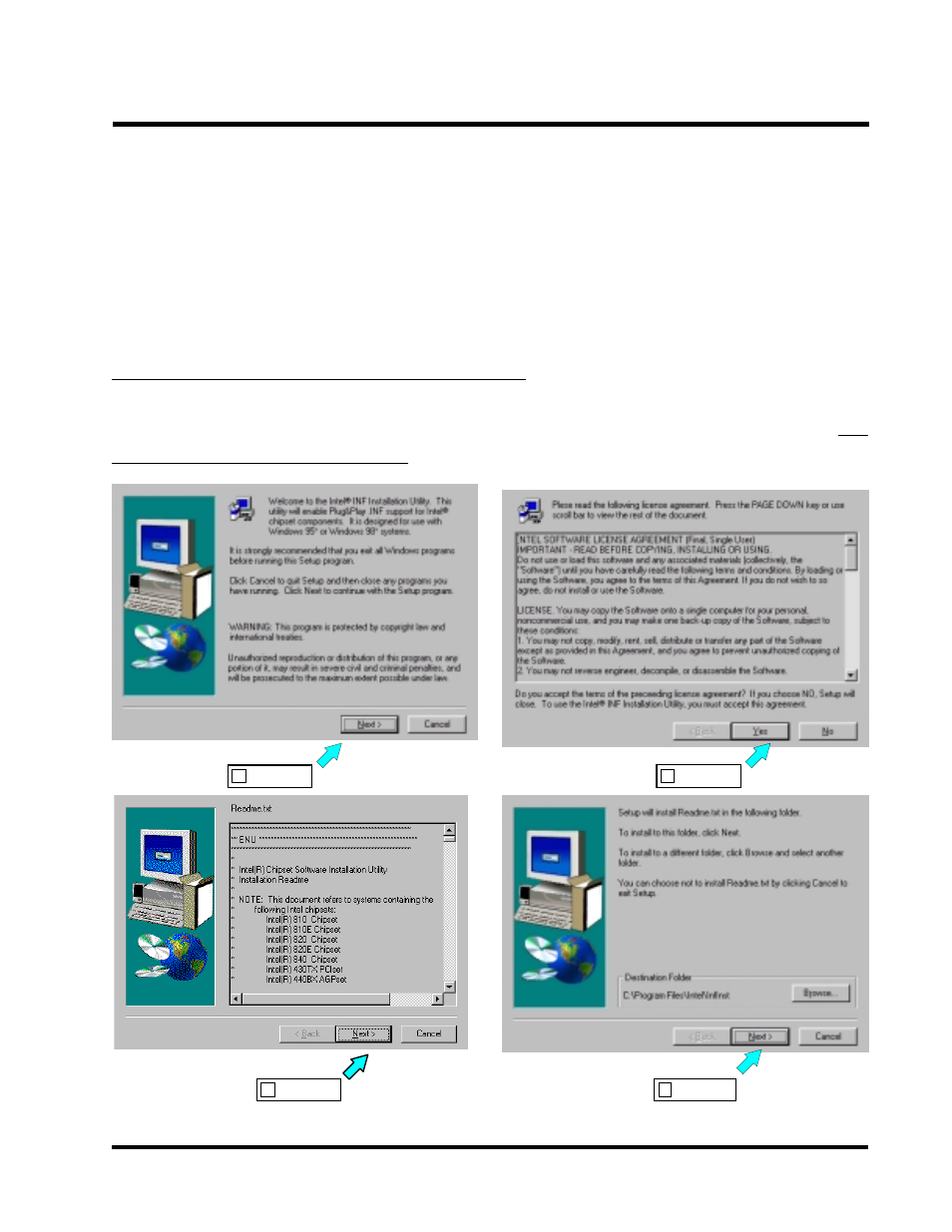 Software setup, Chapter 4 software setup, 1 inf update for 815ep chipset | Intel SOCKET 370 CELERON TS-ASP3 User Manual | Page 55 / 61