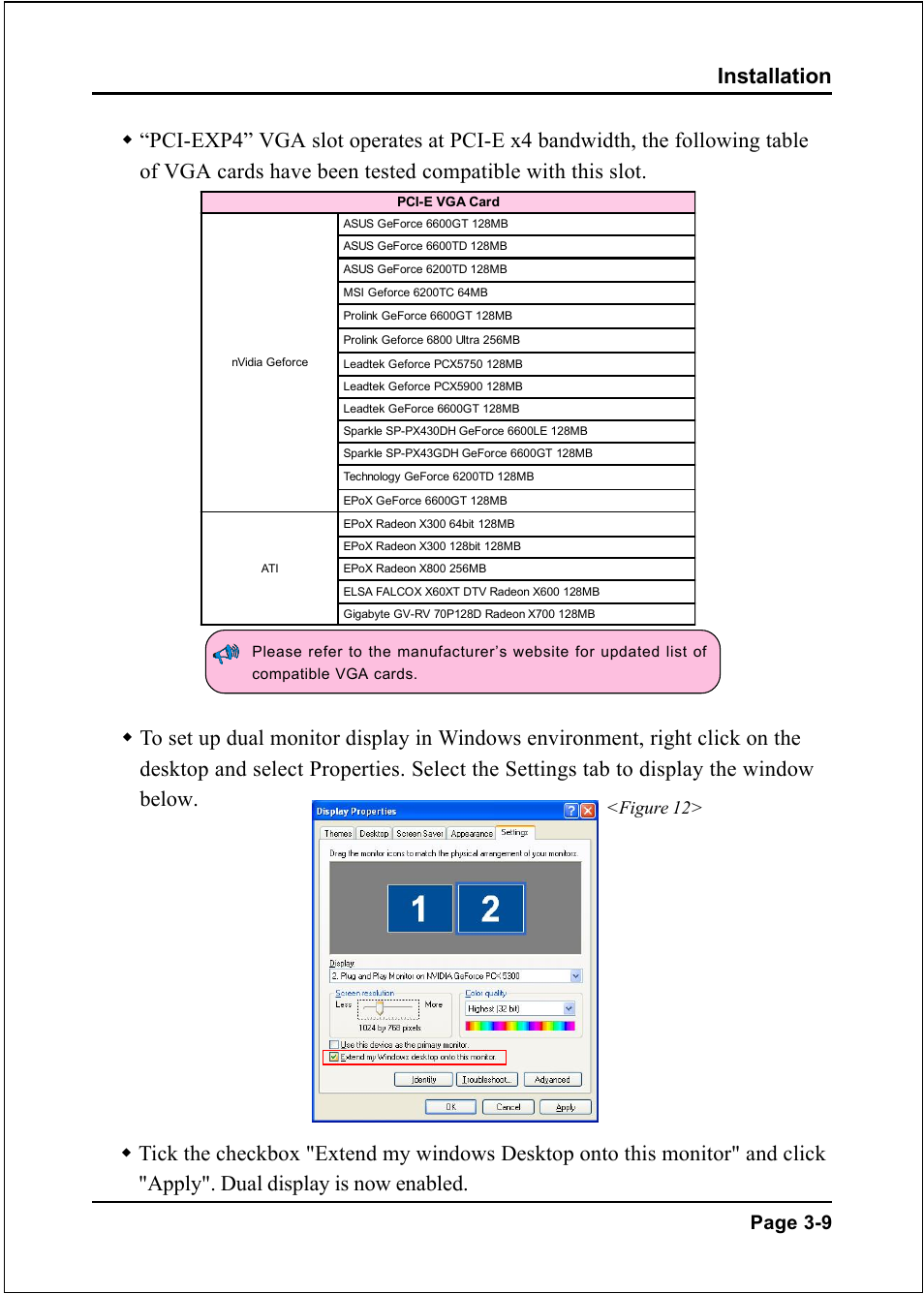 Installation, Page 3-9, Figure 12 | Intel I945P User Manual | Page 25 / 70