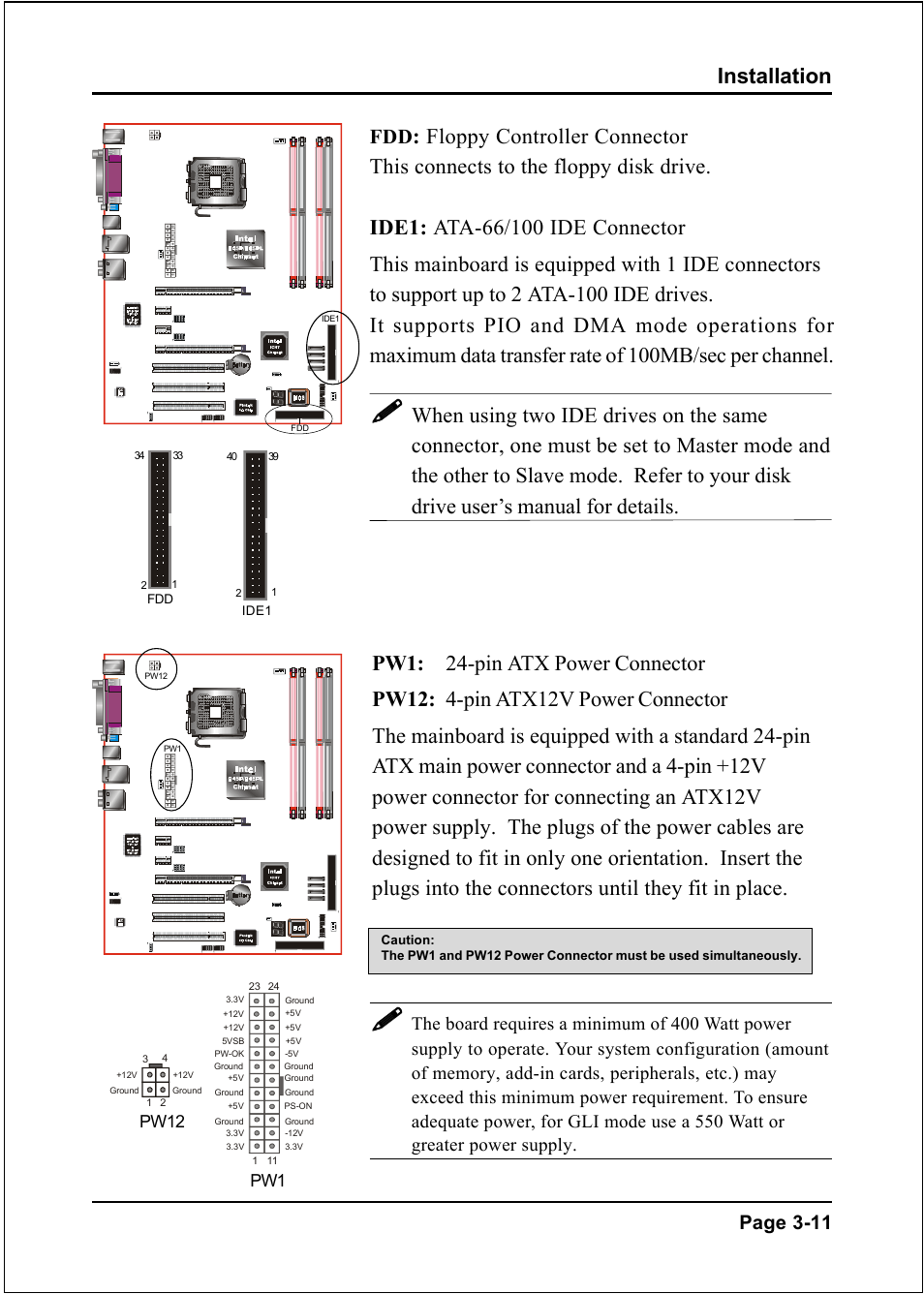 Installation, Page 3-11 | Intel I945P User Manual | Page 27 / 70