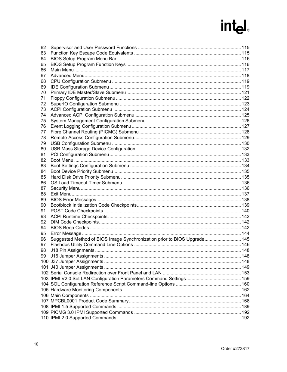 Intel NetStructure MPCBL0001 User Manual | Page 10 / 198