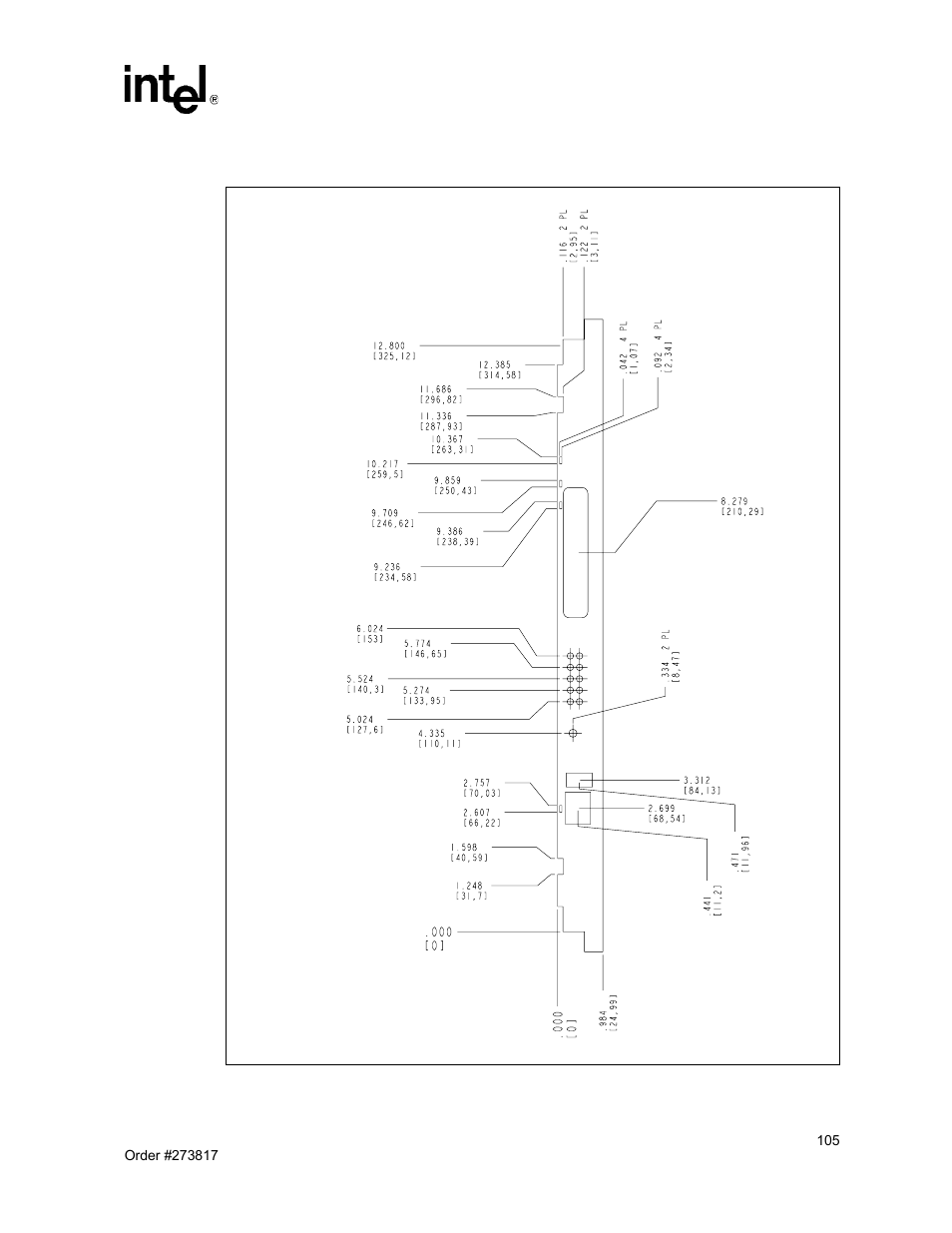 24 front panel dimensions | Intel NetStructure MPCBL0001 User Manual | Page 105 / 198