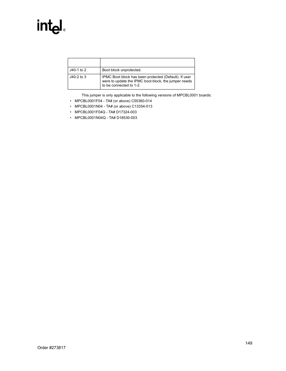 5 digital ground to chassis ground connectivity, 101 j40 jumper assignments | Intel NetStructure MPCBL0001 User Manual | Page 149 / 198