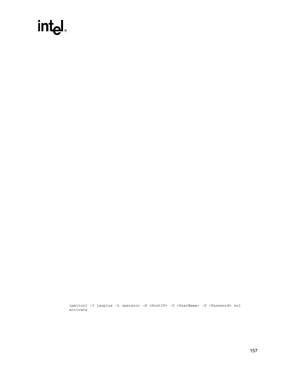 6 installation and configuration, Installation and configuration 11.6.1, 2 sol client (ipmitool) | Intel NetStructure MPCBL0001 User Manual | Page 157 / 198