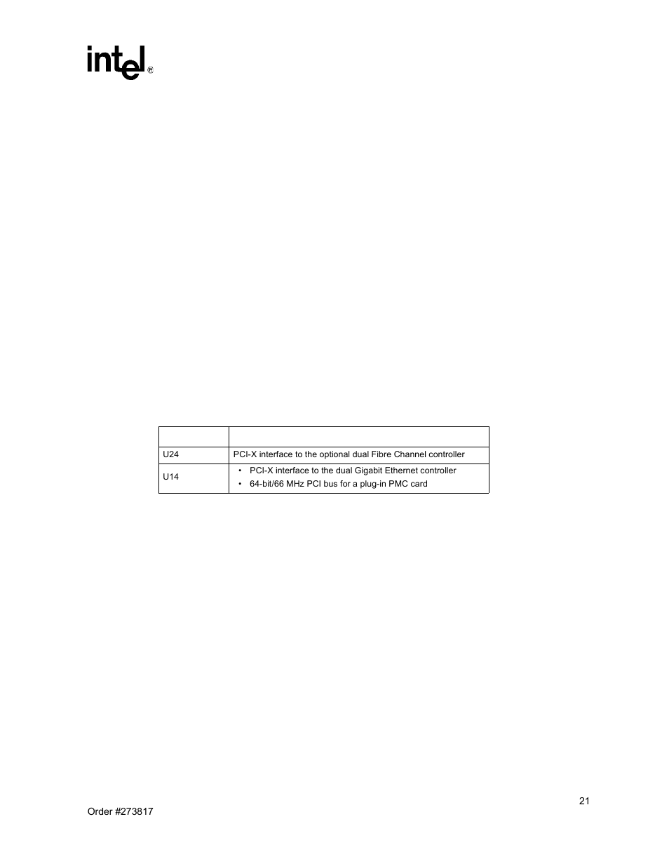 Intel, Memory (j8, j9, j10, j11) 2.2.3.1, Memory ordering rule for the mch | P64h2 interfaces | Intel NetStructure MPCBL0001 User Manual | Page 21 / 198